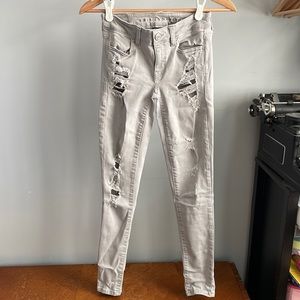 AE gray jeans